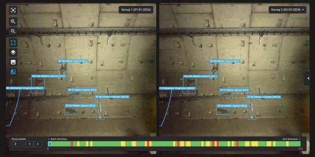 360 degree images from different surveys being compared in Loupe360