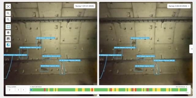 360 degree images from different surveys being compared in Loupe360